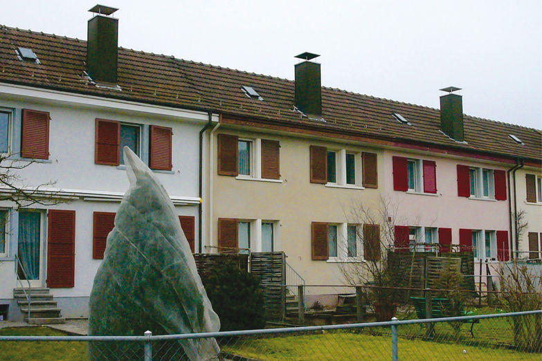 Die denkmalgeschützte Siedlung vor der Sanierung.